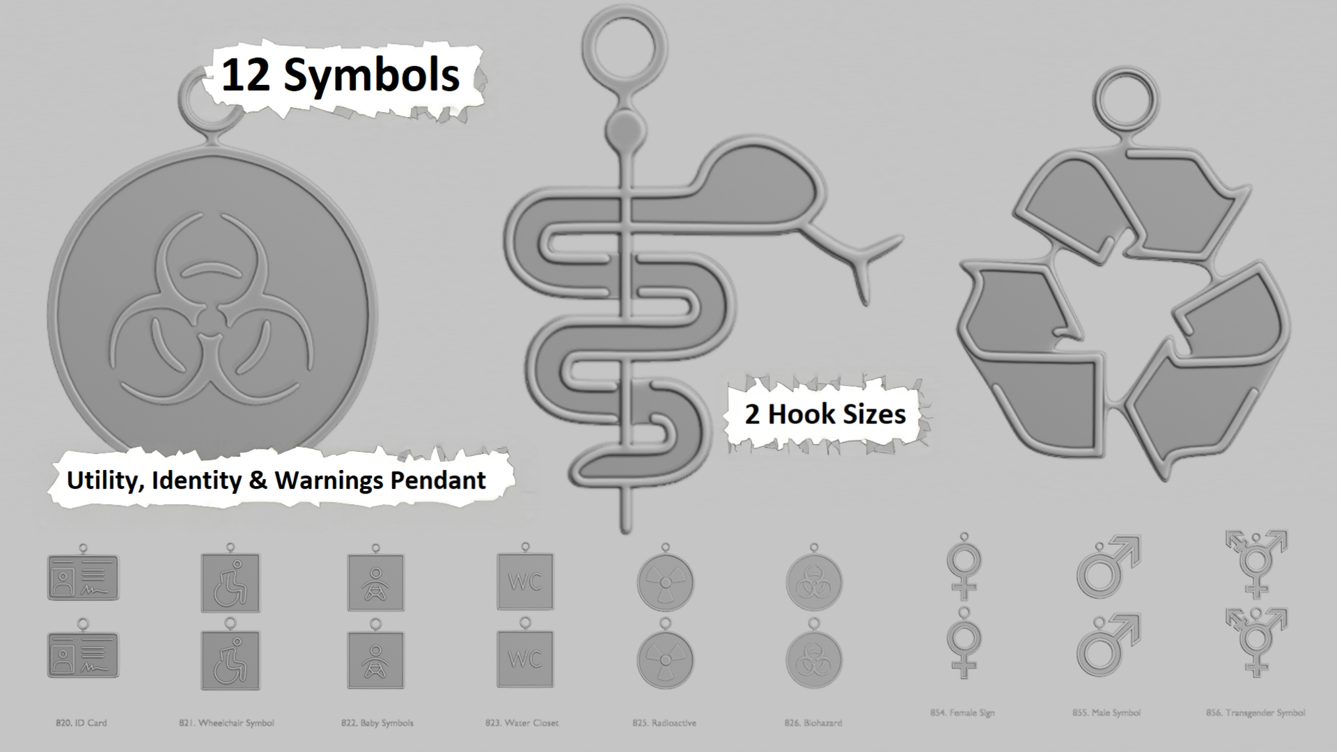 ⚠️ Symbols – Utility, Identity & Warnings (Original Blend) ♿💀 | Fab