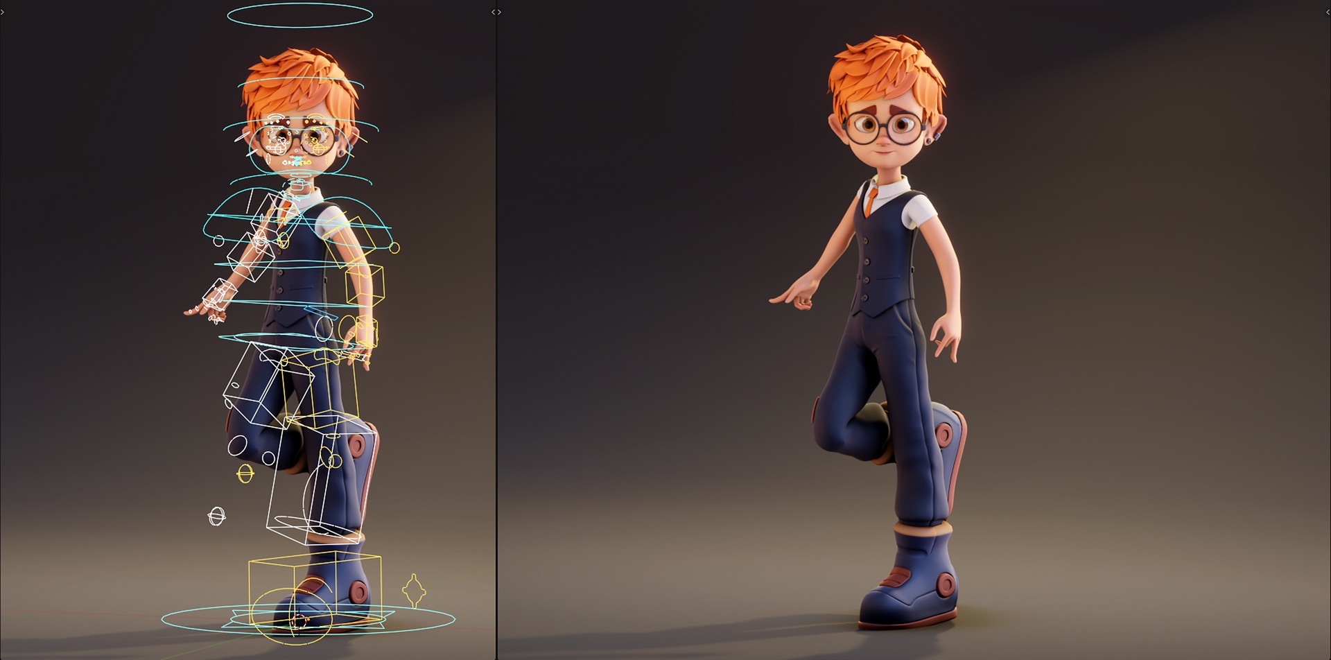 Media 1 for listing Rigged Stylized Detective Boy - Blender