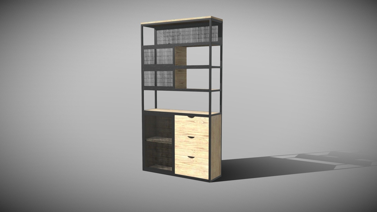 Media 1 for listing Bookcase (wood and metal)