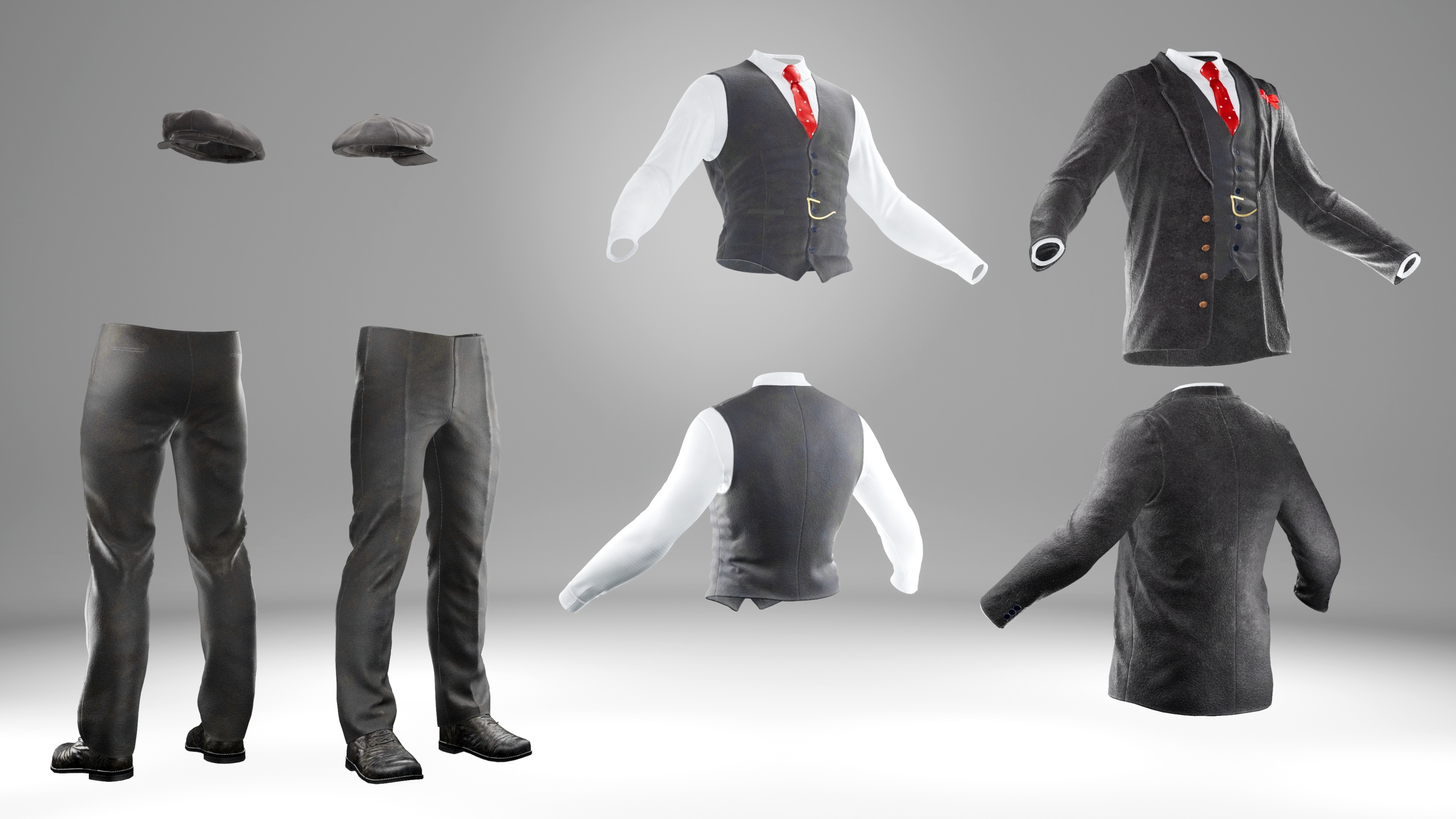 Media 1 for listing Realistic Parametric Сlothing of a 19th-century Russian Revolutionary