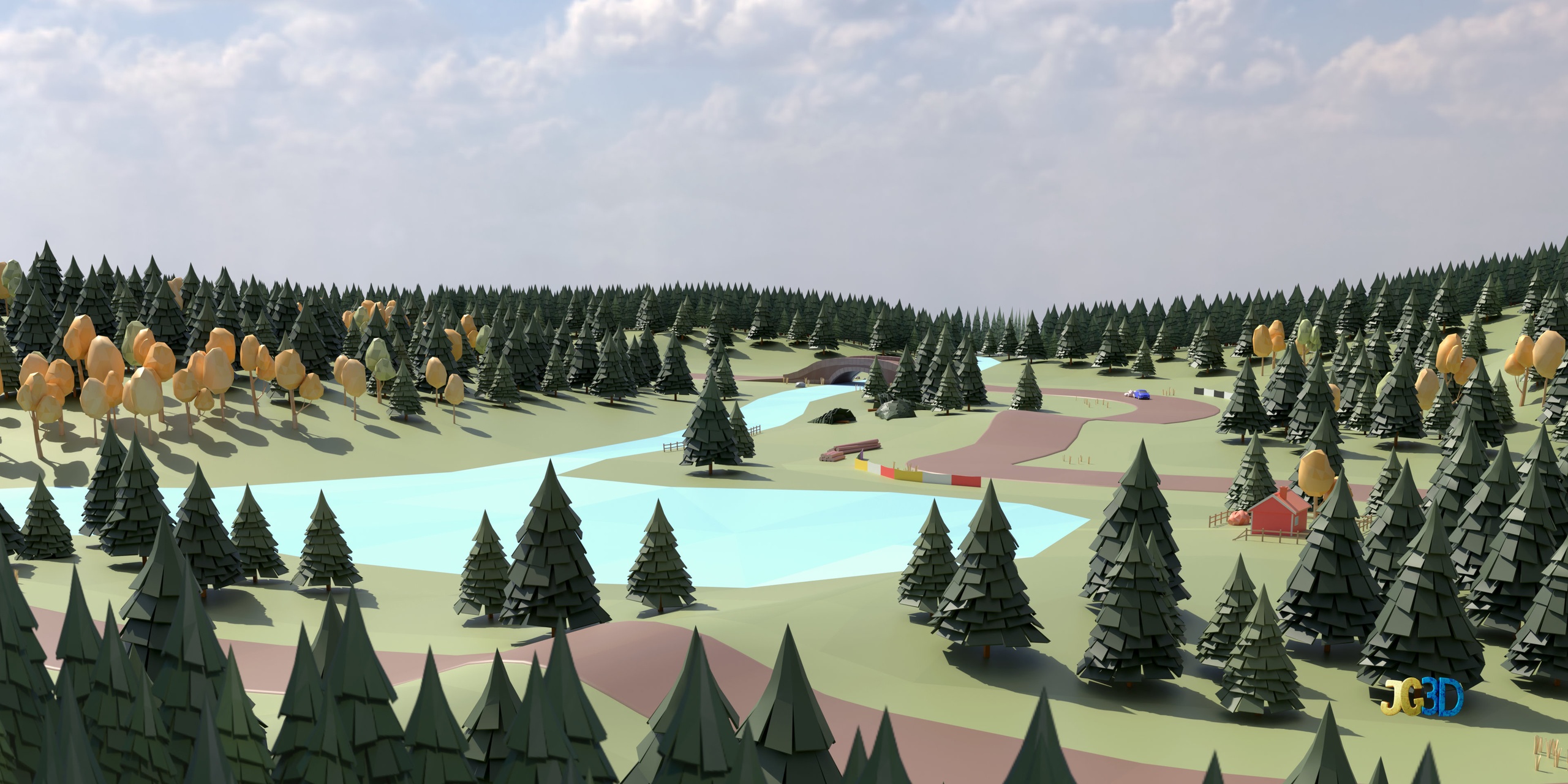 Media 1 for listing Rally Track Pack-Lowpoly Modular kit
