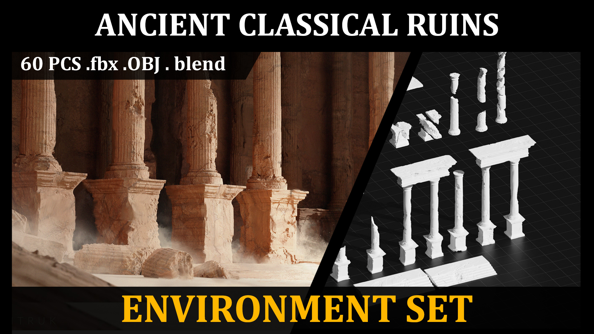 Ancient Classical Ruins set | Fab