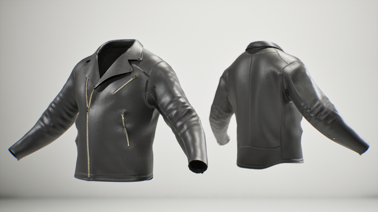 Media 1 for listing Biker Jacket for MetaHuman (Resizable | Standalone Clothing Asset)