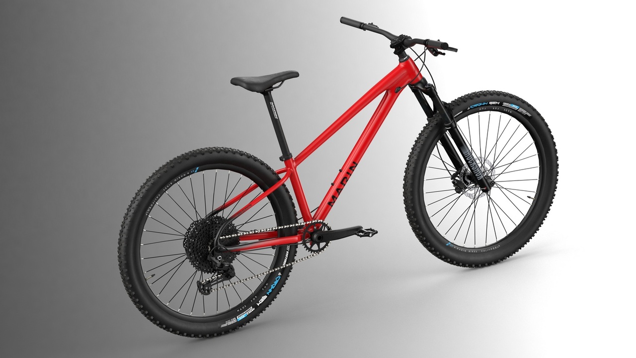 MTB hardtail in red black Fab