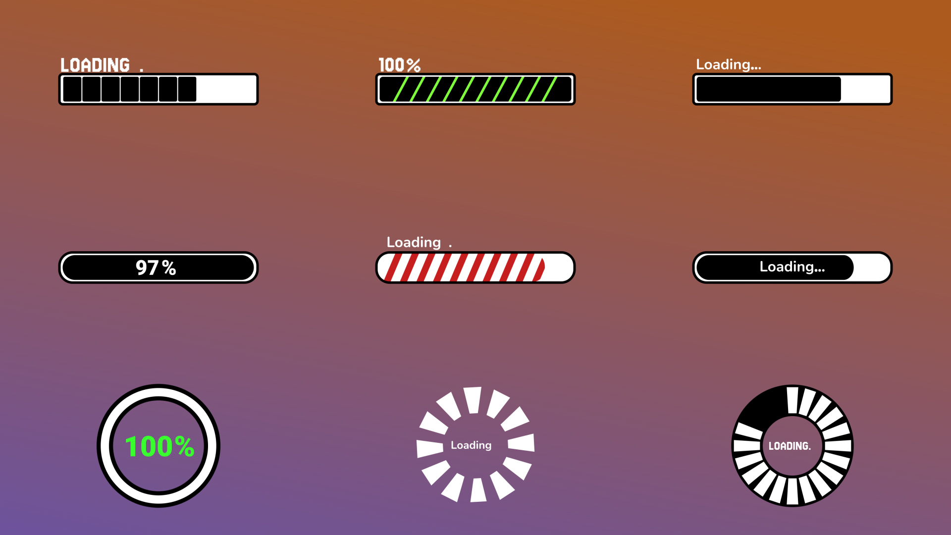 Progress Bars And Loading Icons | Fab