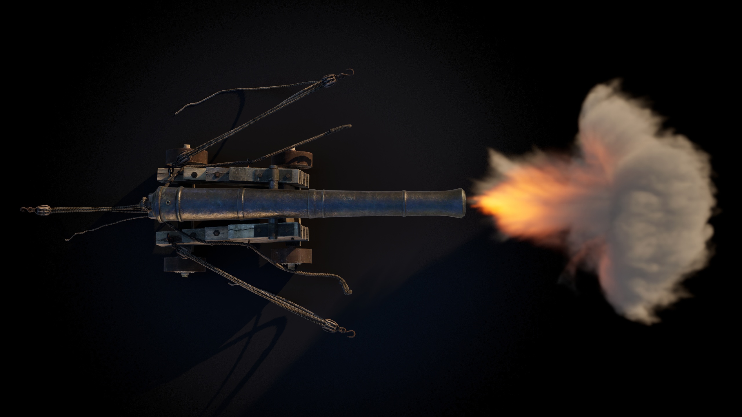Media 1 for listing 18th Century Ship Cannon – Procedural & Animated Blueprint with VDB Explosions
