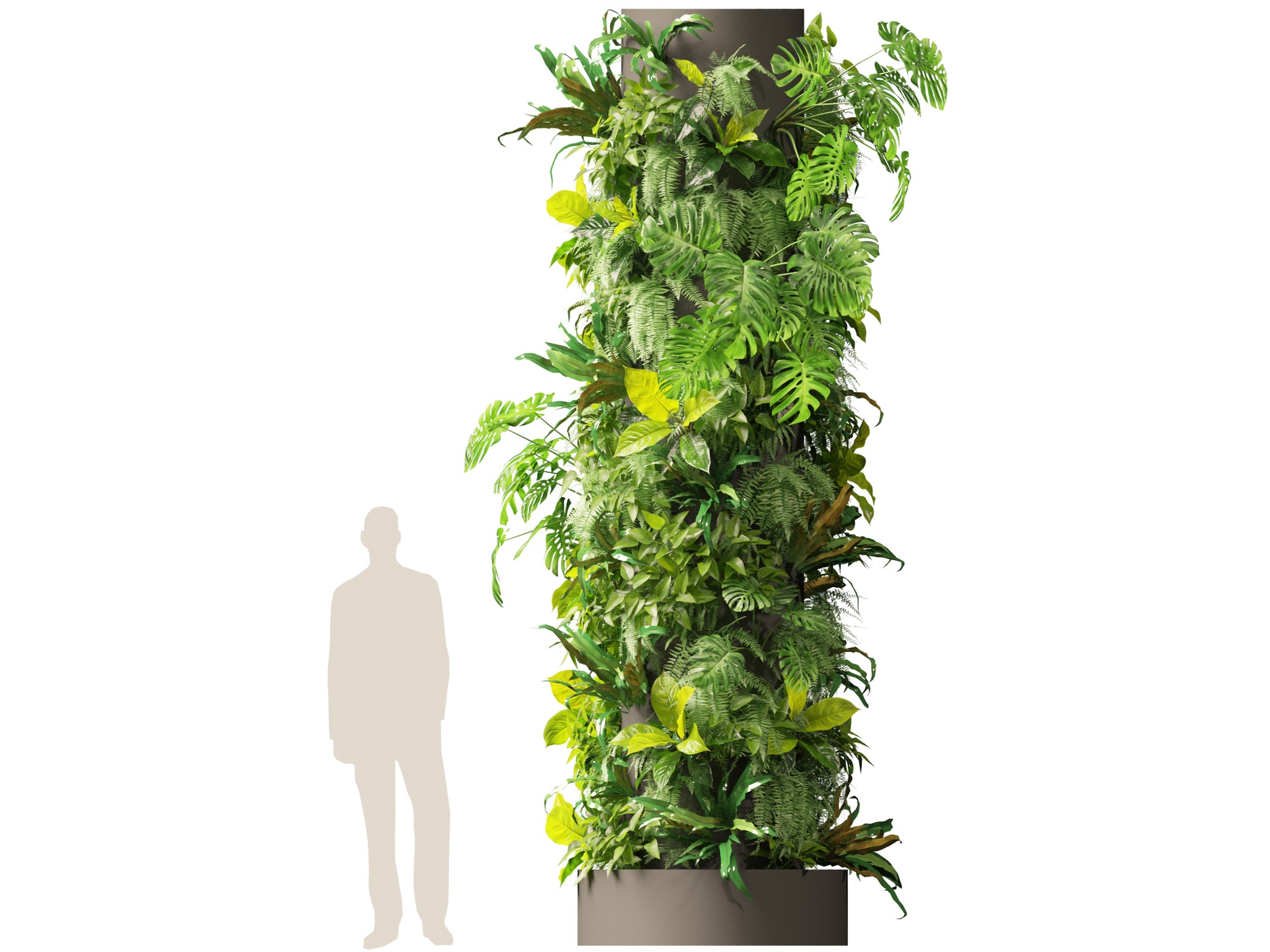 Media 1 for listing Vertical Garden - Tropical Spiral Column Green Wall
