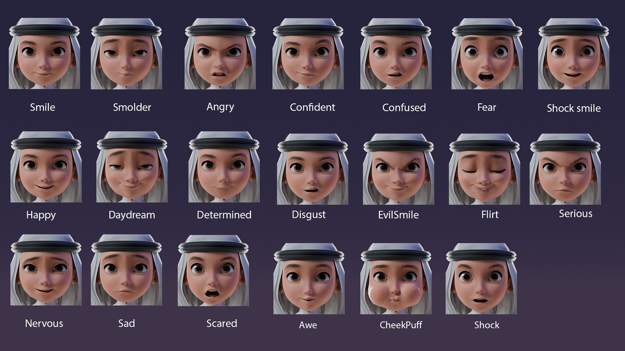 商品 Stylized Arab Kid Rigged 的媒体 1