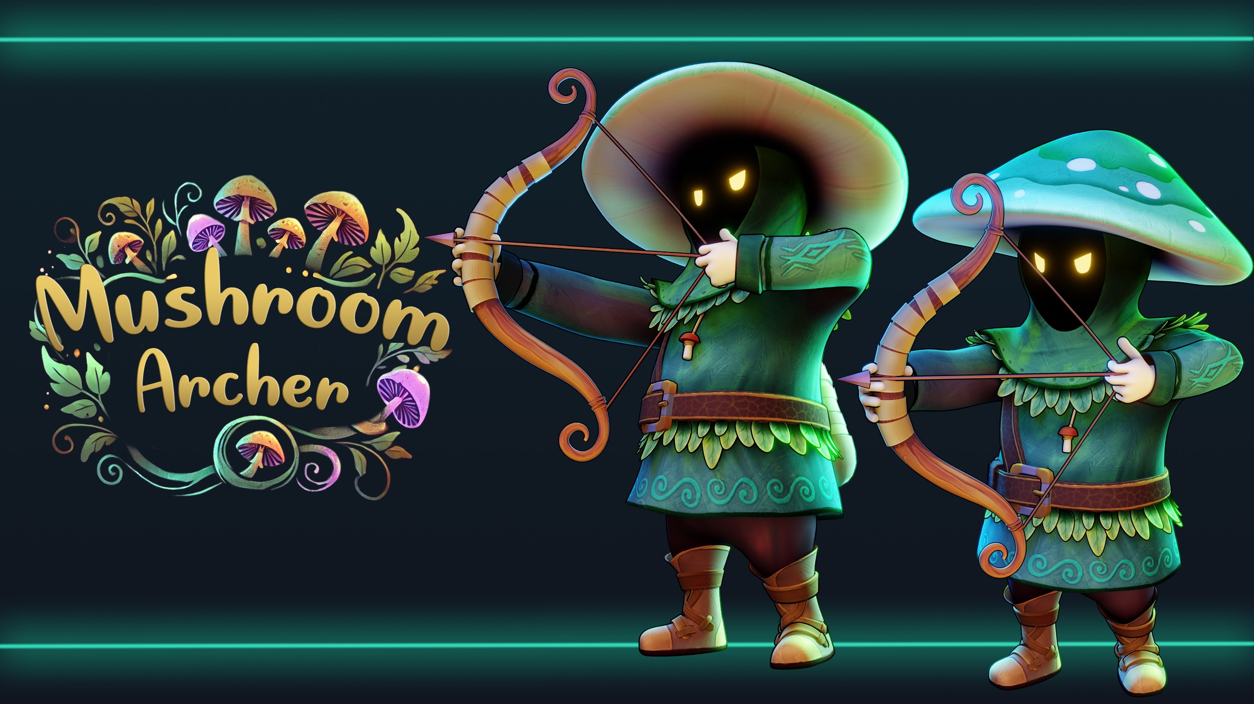Media 1 for listing Mushroom Forest Archer – Stylized 3D Character Model