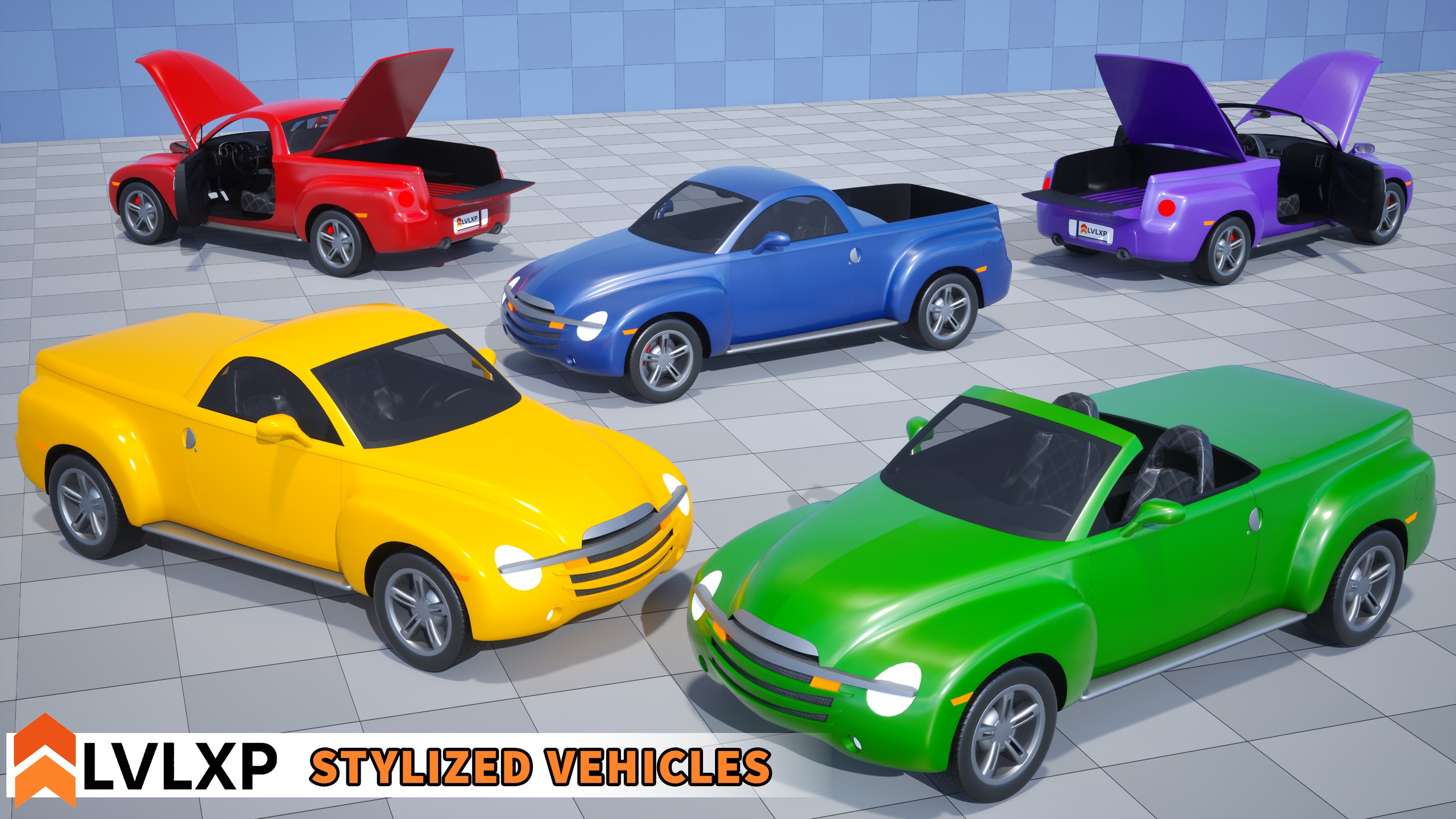 Media 1 for listing Stylized Drivable Vehicles - Pickup Car "Sledge"