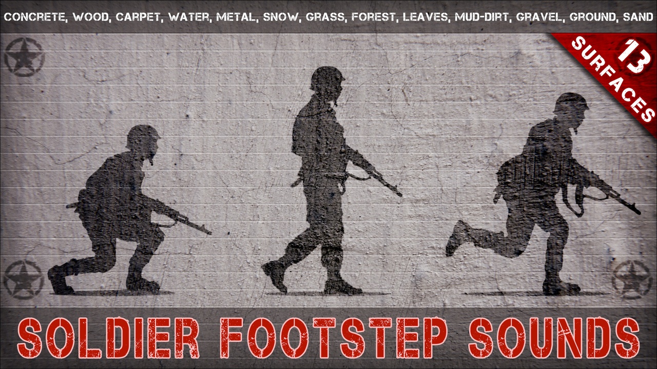 Media 1 for listing Soldier Footsteps Sound FX
