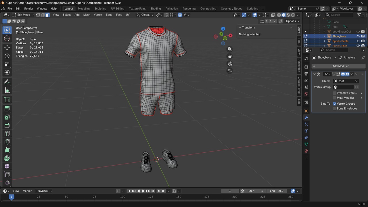 Media 1 for listing Metahuman Sportswear Outfit