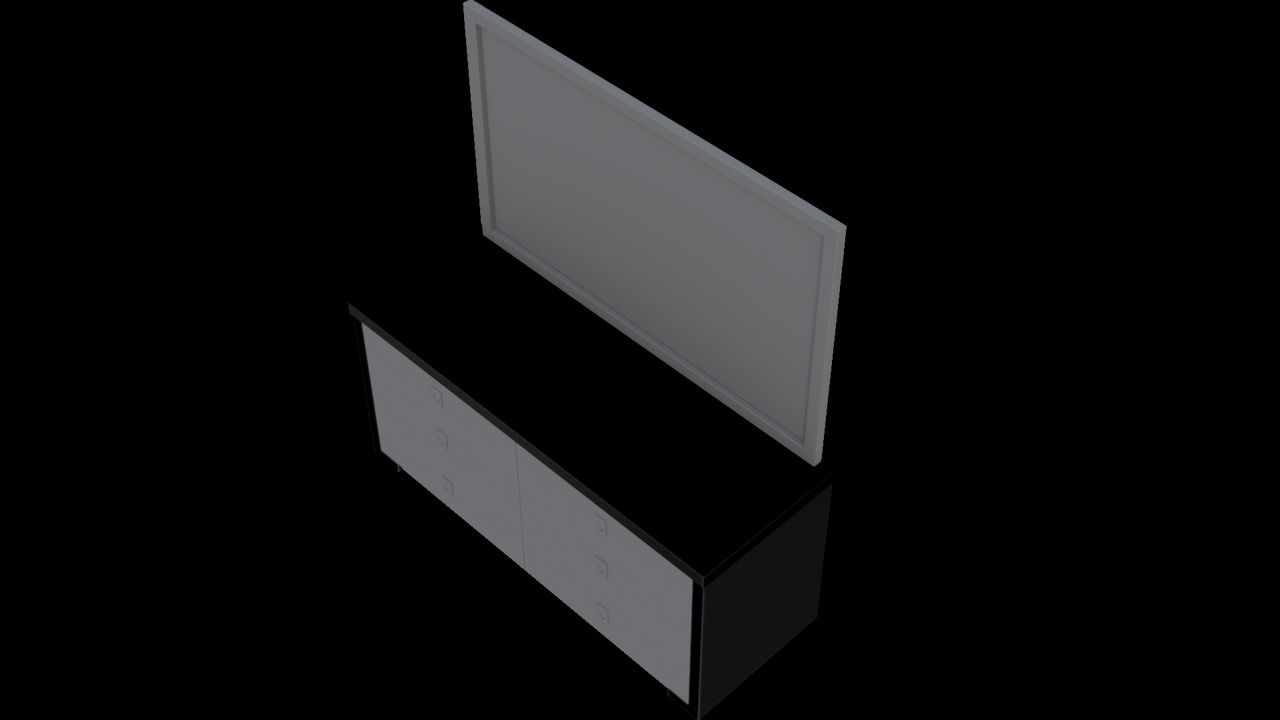 Media 1 for listing Black & White Wardrobe with Vanity