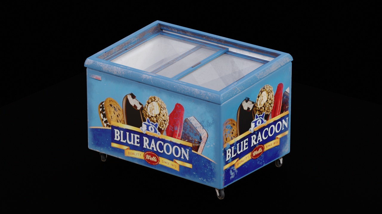 Media 1 for listing Worn Ice Cream Chest Freezer