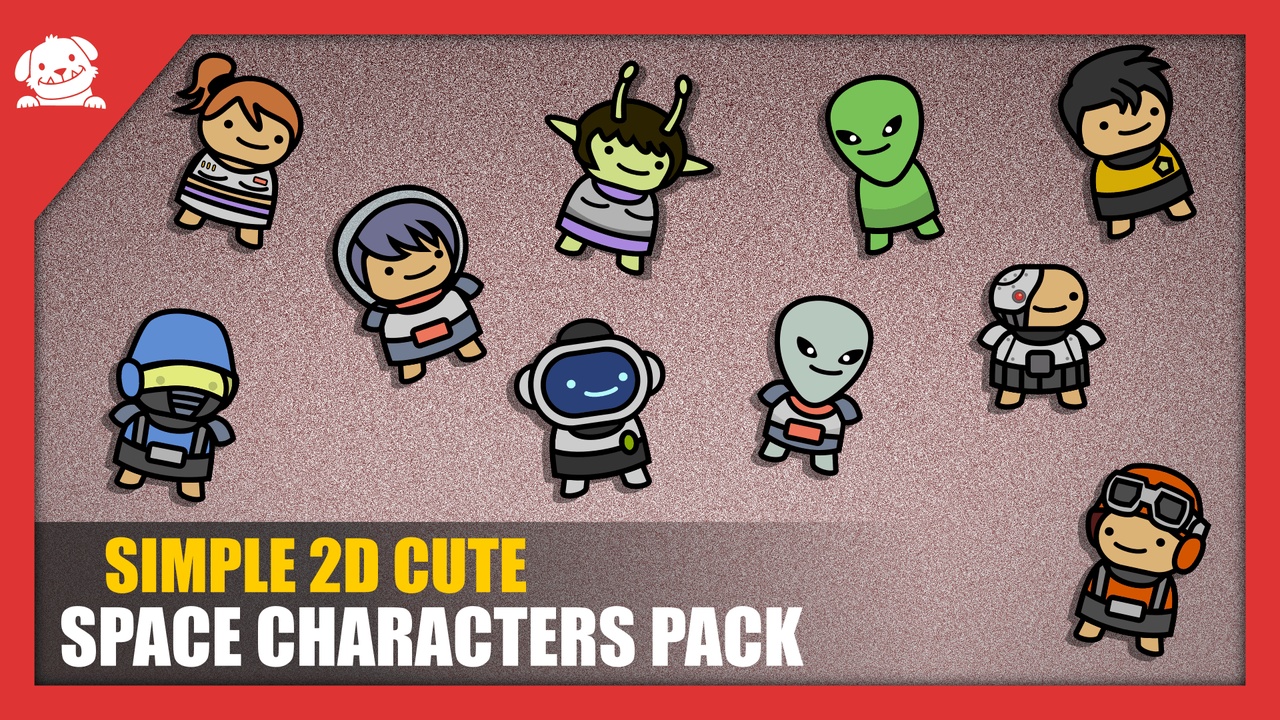 Media 1 for listing Simple 2D Cute Space Characters