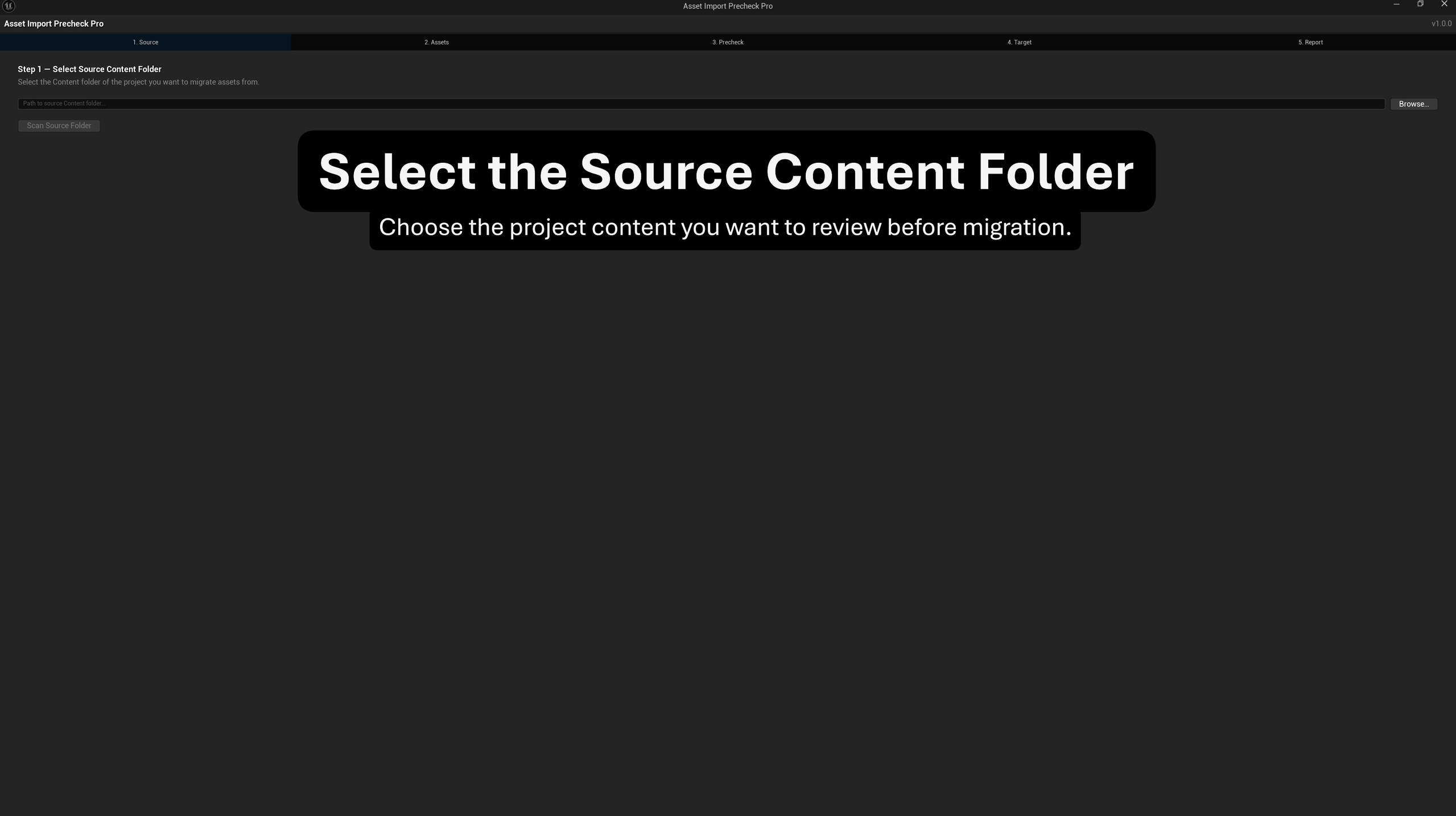 Media 1 for listing Asset Import Precheck Pro