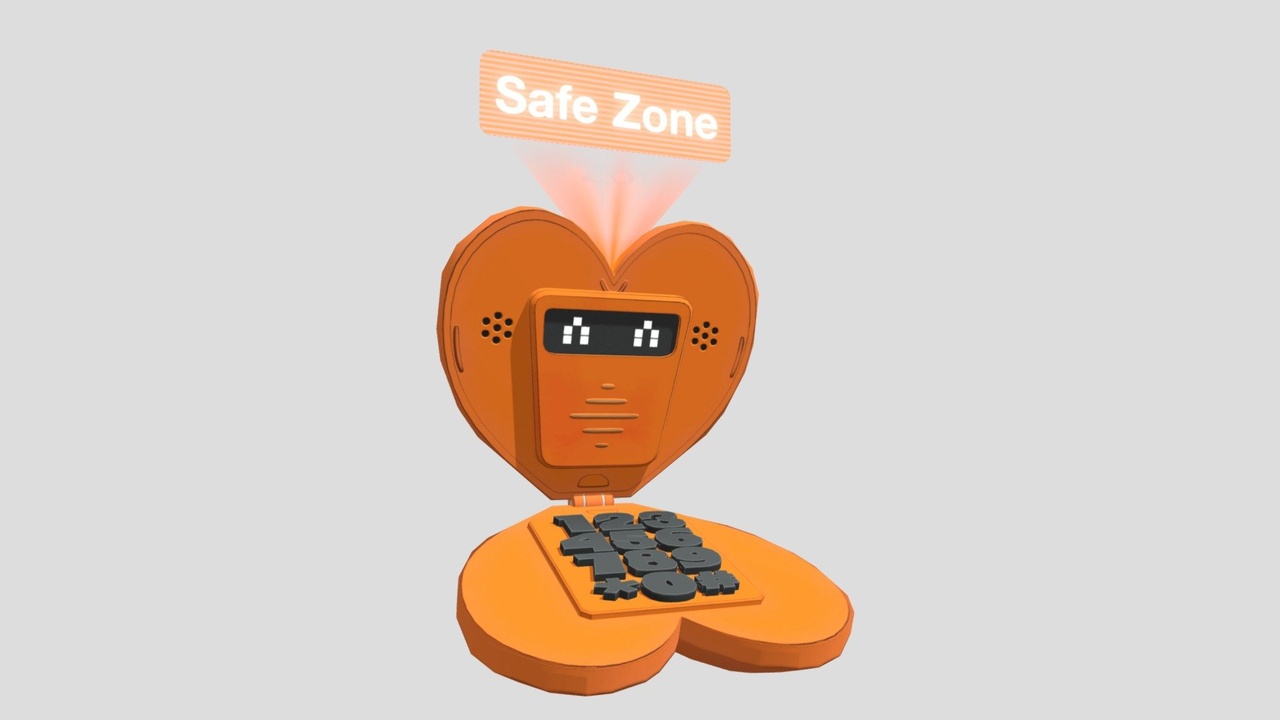 Media 1 for listing Orange Safe Zone [Love] Phone
