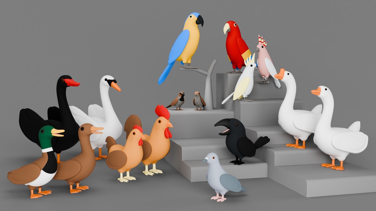 Media 1 for listing Stylized Birds Collection