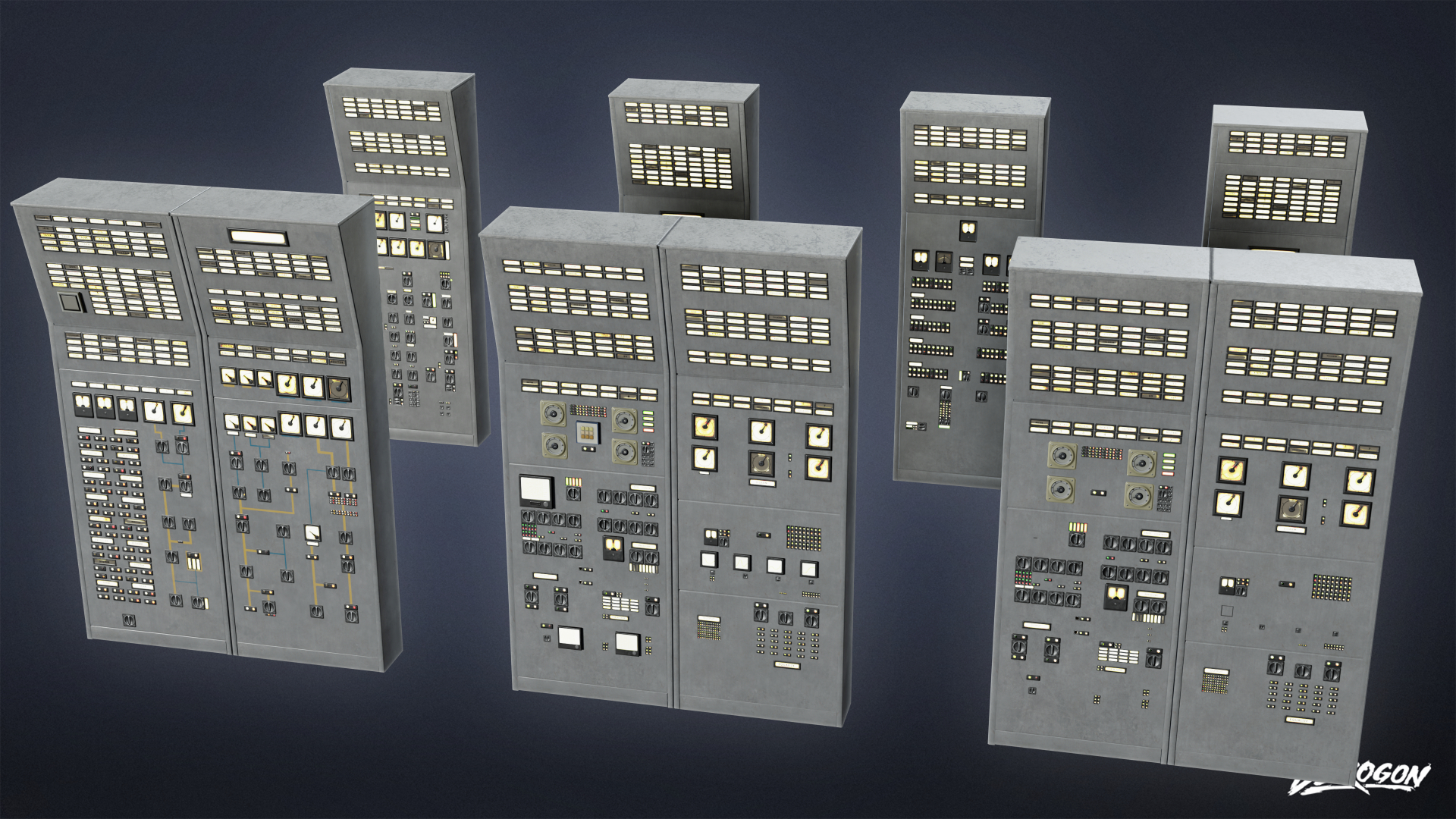 IND - Control Room Wall - PBR Game Ready | Fab