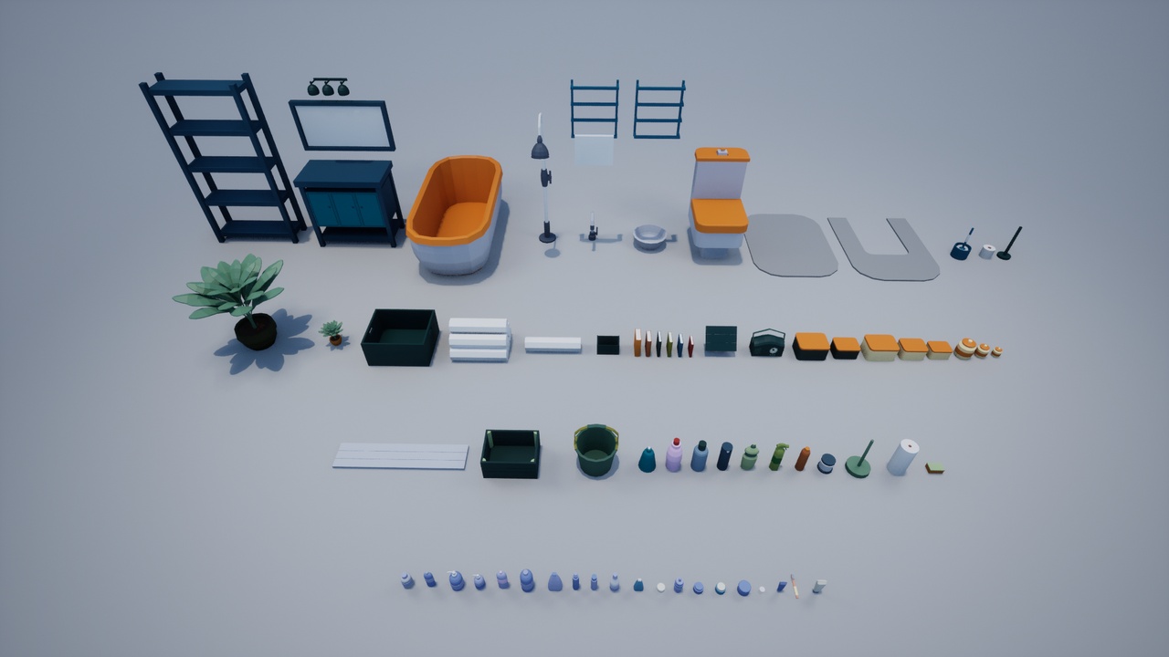 Media 1 for listing Low Poly Bathroom Props