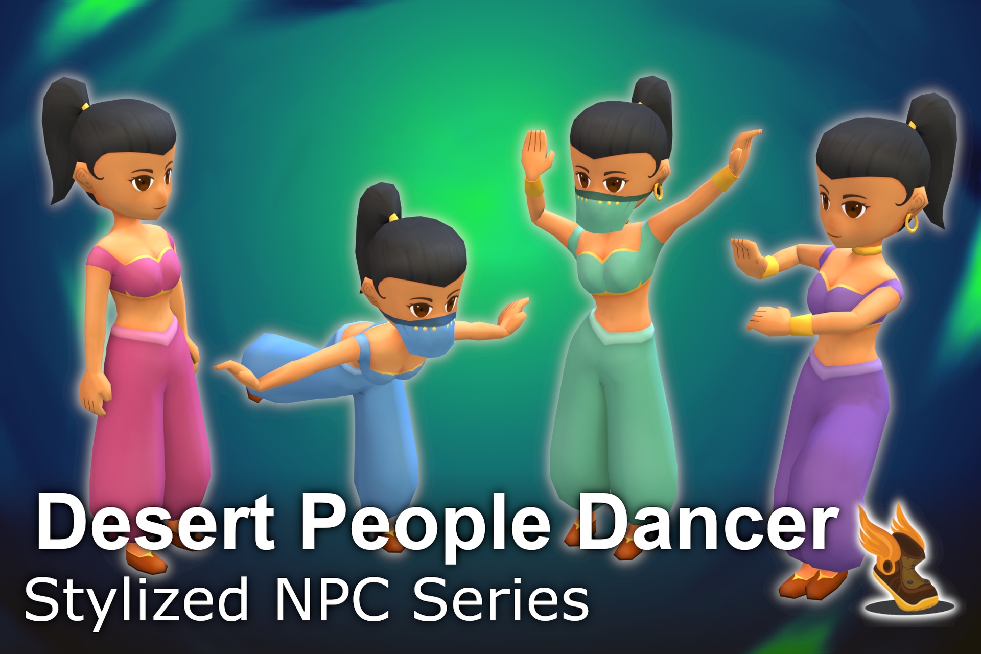 Media 1 for listing Stylized NPC - Desert People Dancer