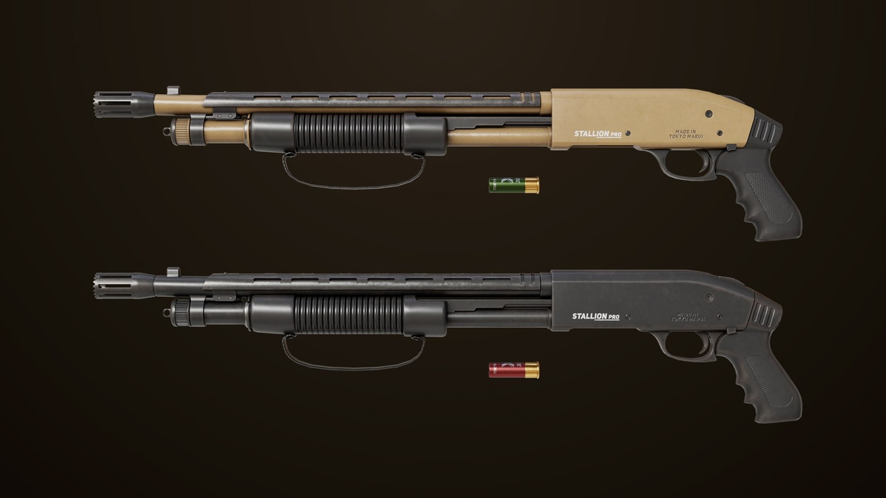 Media 1 for listing Small Shotgun 02 Black and Sandle Single Mat All PBR Unity UE Textures