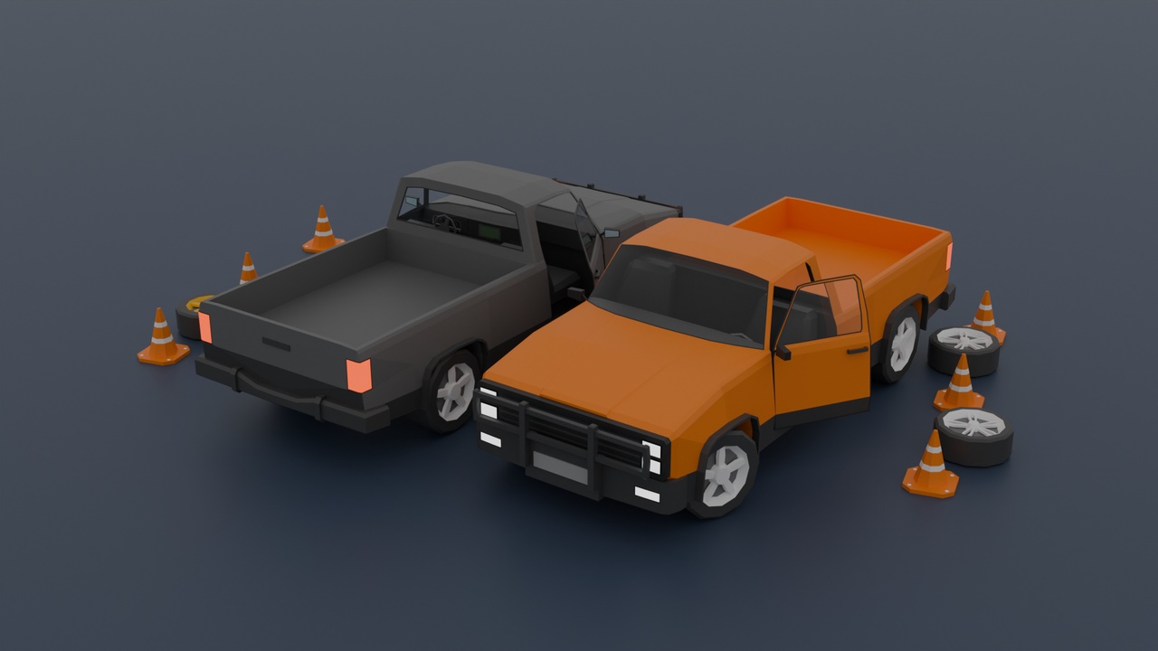 Media 1 for listing Drivable-Free Low Poly Cars