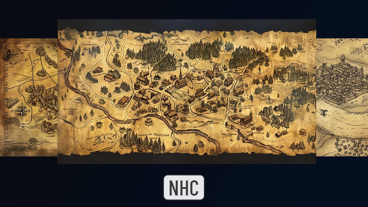 NHC - Vintage Maps | Fab