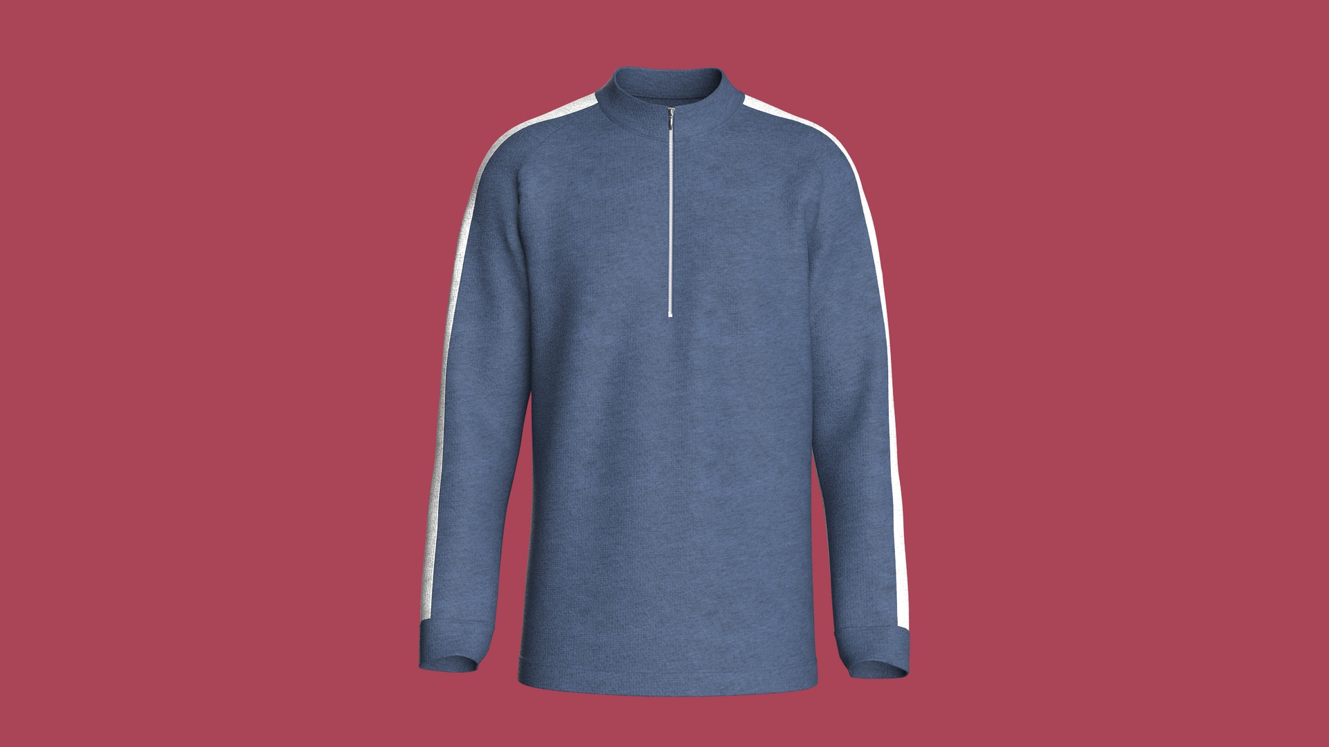 Media 1 for listing Men Quarter - Zip Wash Sweatshirt | High Poly
