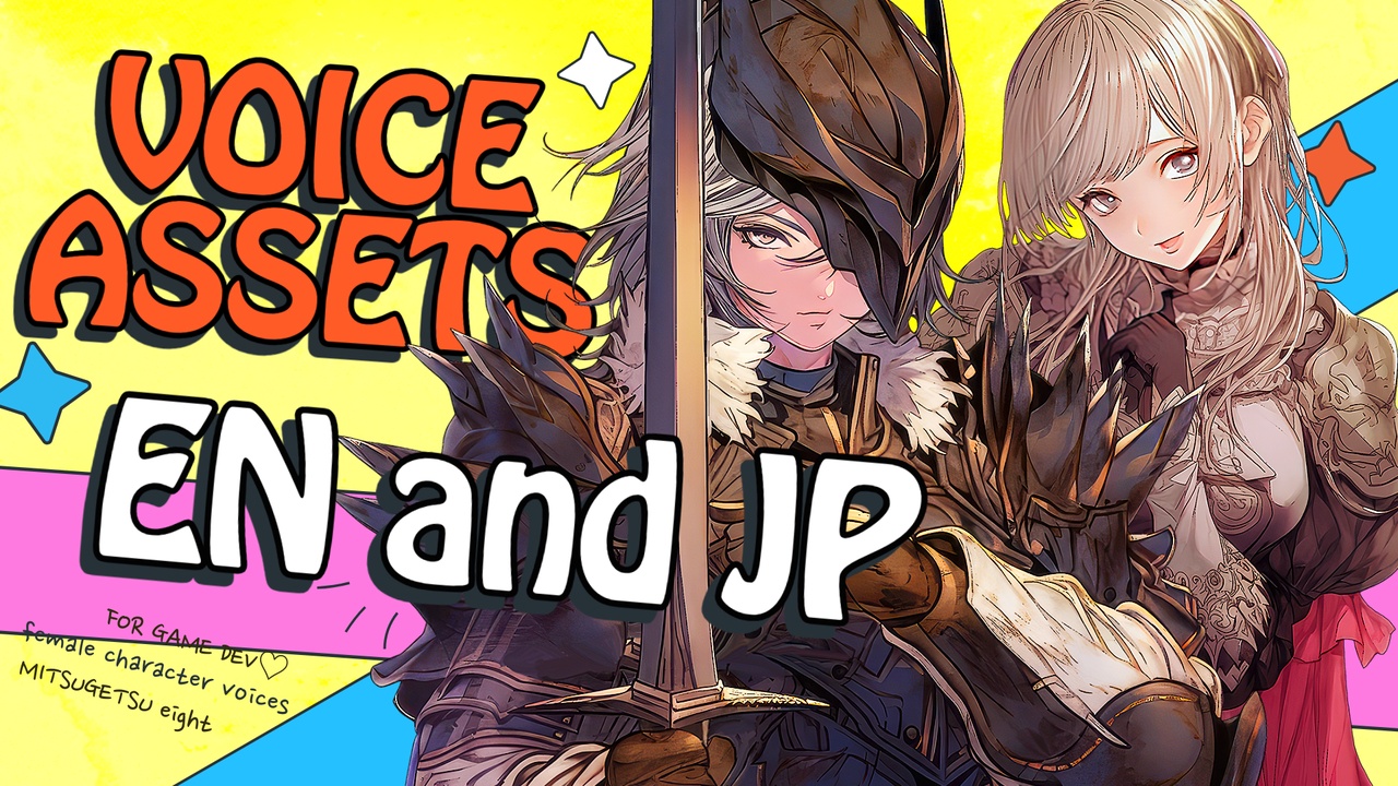 Media 1 for listing Voice Assets English and Japanese female characters| TSUKAERU EN and JP female