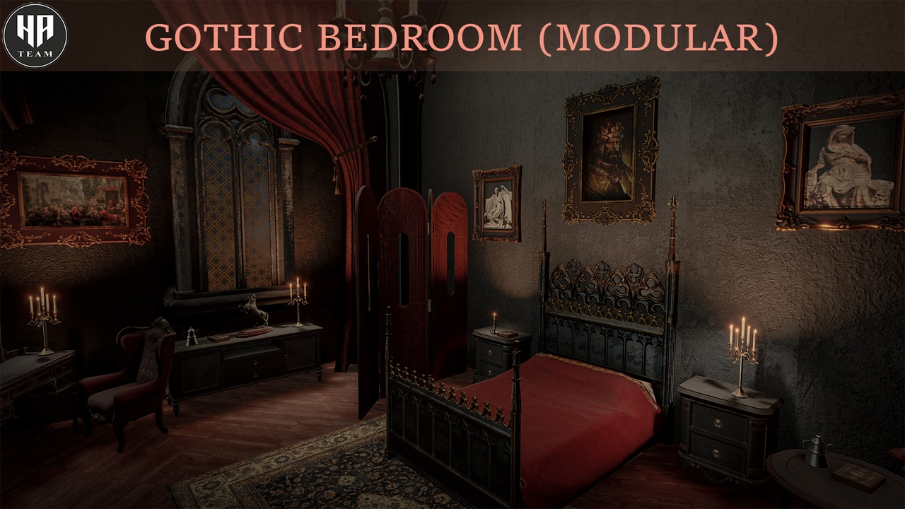 Media 1 for listing Gothic Bedroom Interior (MODULAR)