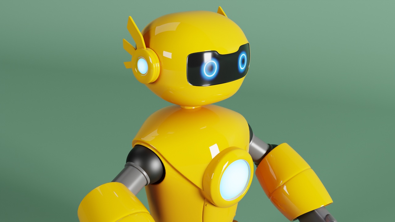 Mídia 1 do anúncio Stylized Yellow Robot - Rigged PBR Character