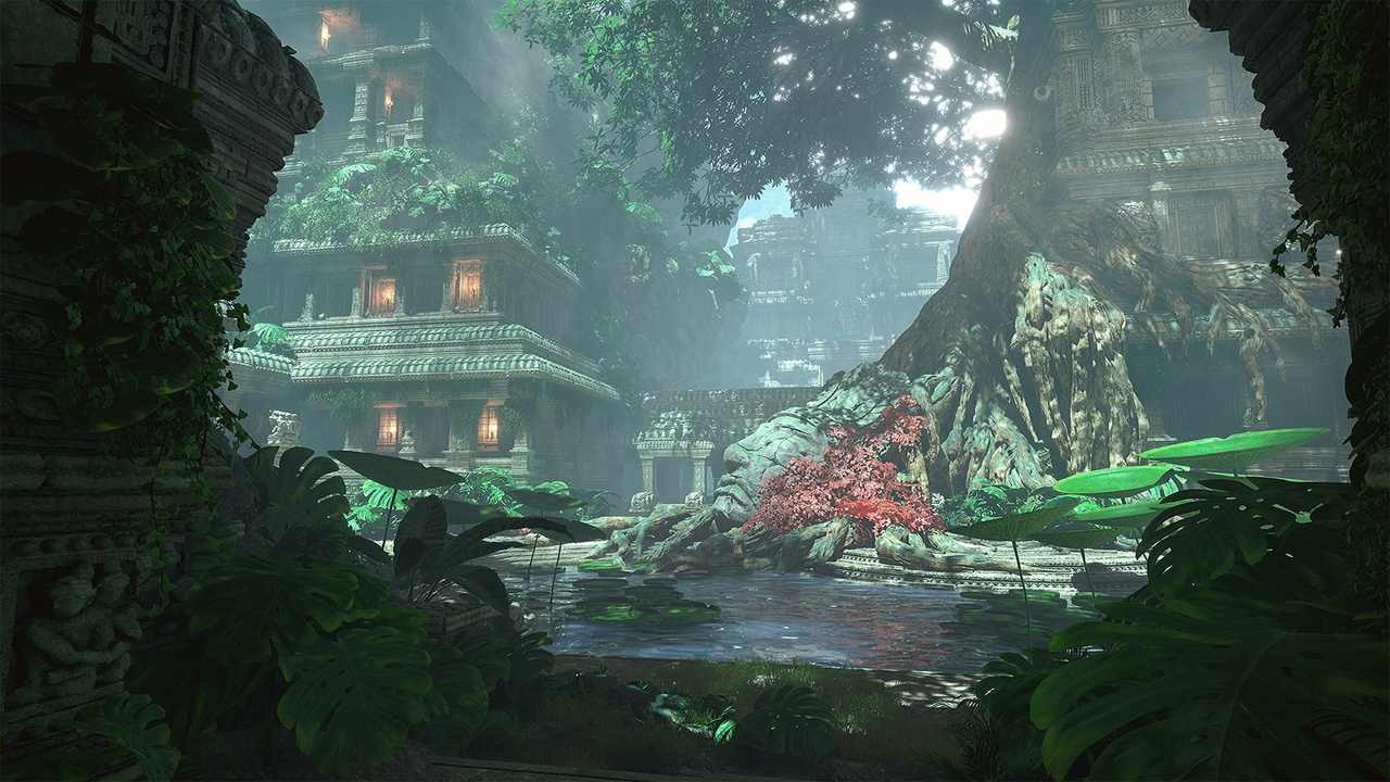 Ancient alien temple ruins used as concept art