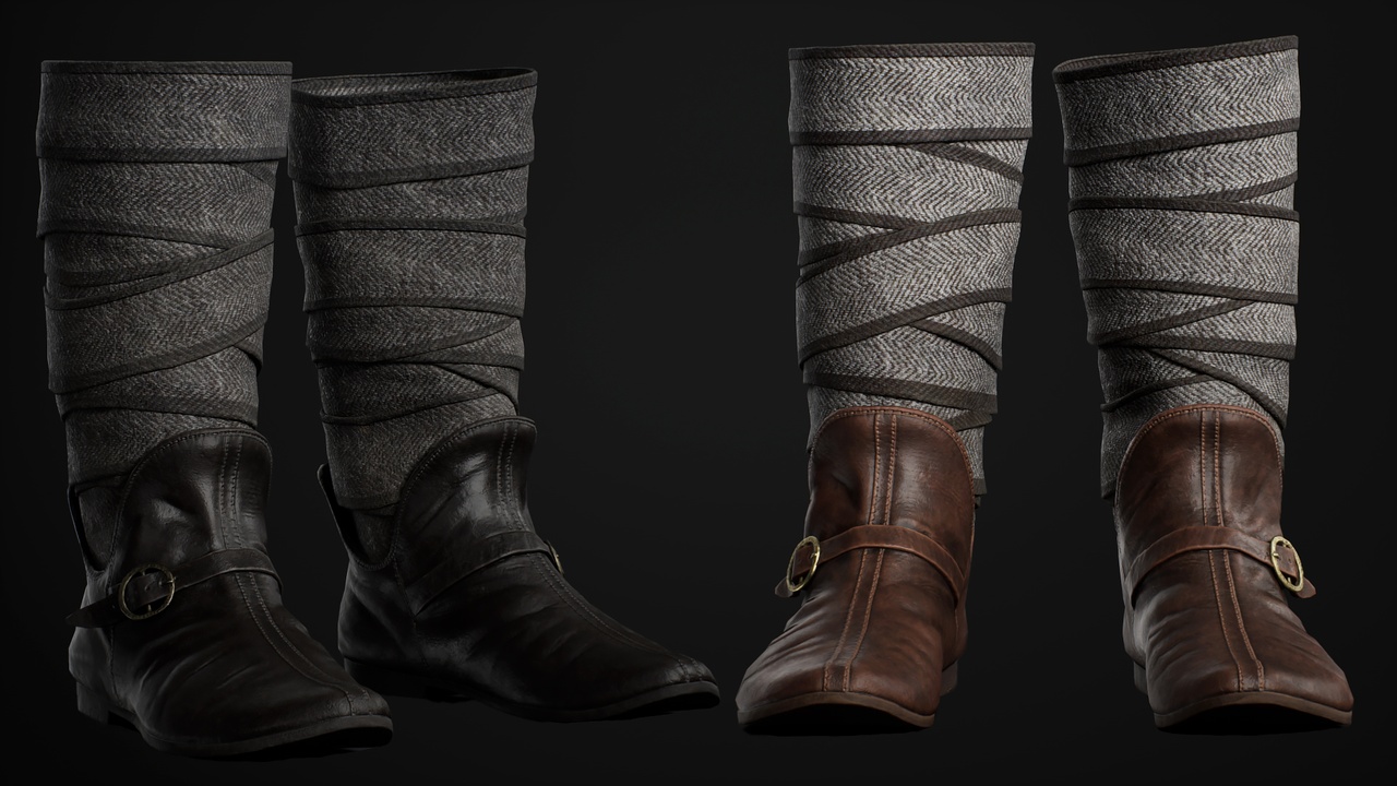 Media 1 for listing Medieval Boots And Bandages - Metahuman
