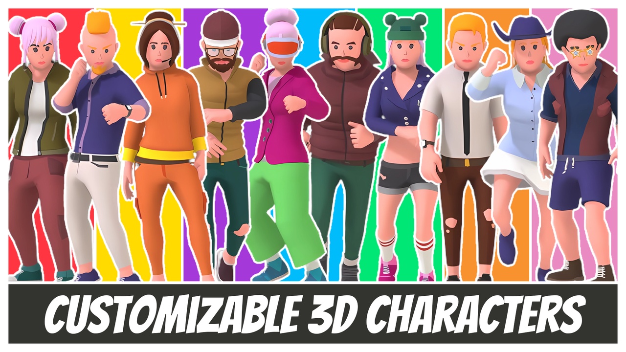 Media 1 for listing Customizable 3D City Characters
