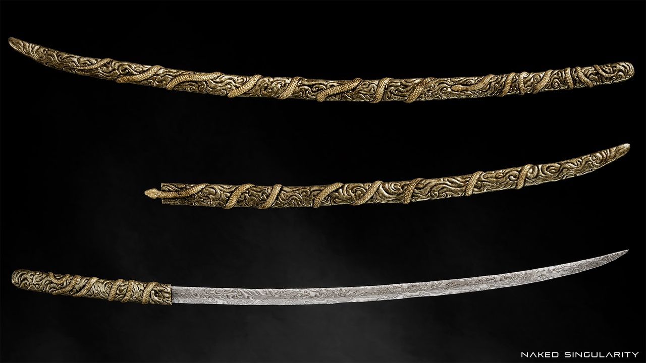 Media 1 for listing Snake Katana - Japanese Fantasy swords
