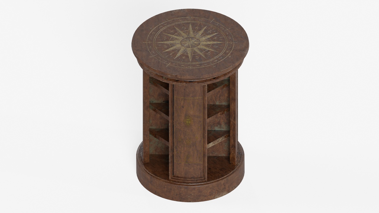 Media 1 for listing Ancient Wooden Alchemy Table