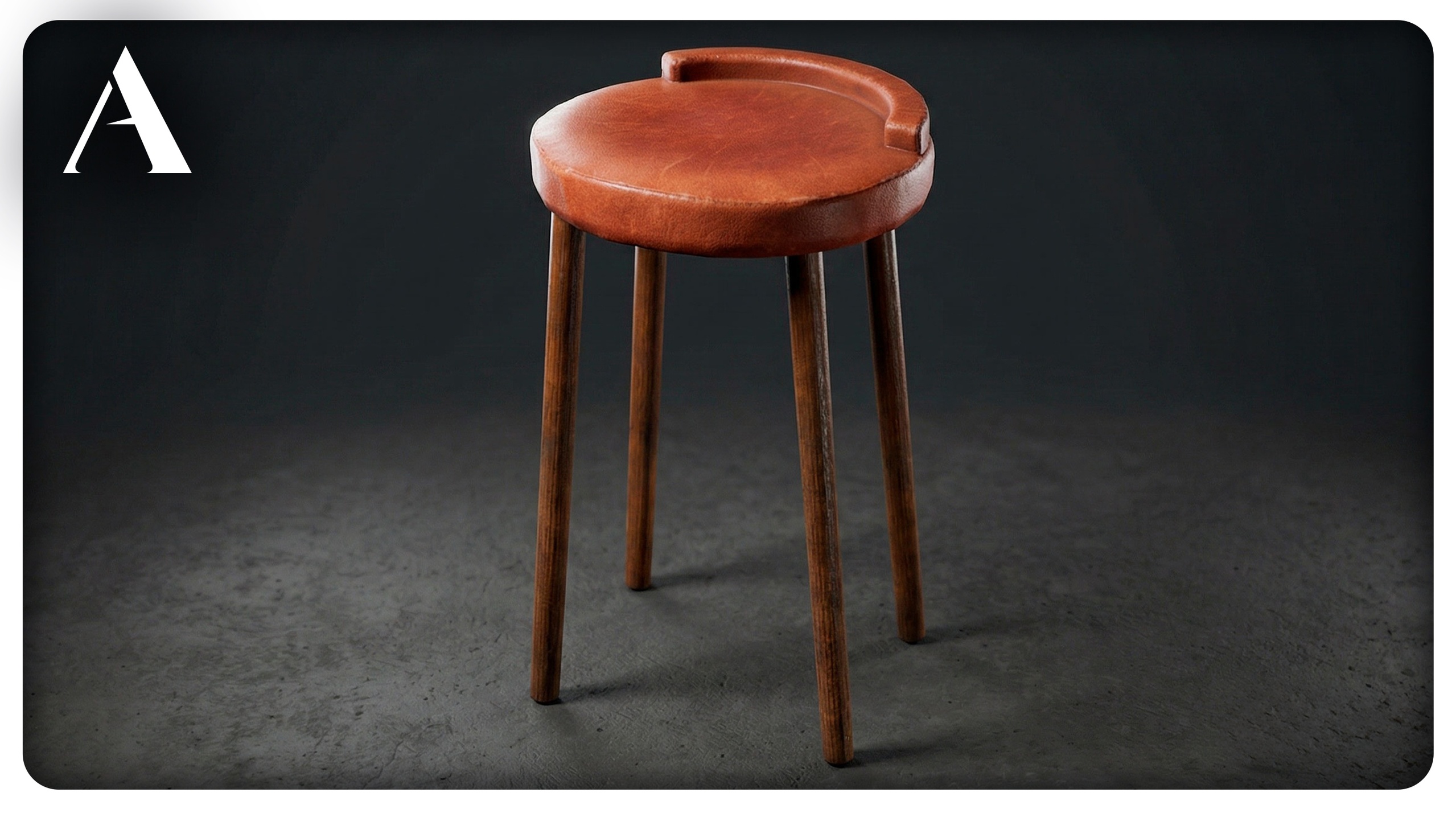 Media 1 for listing Classic High Bar Stool with Leather Cushion