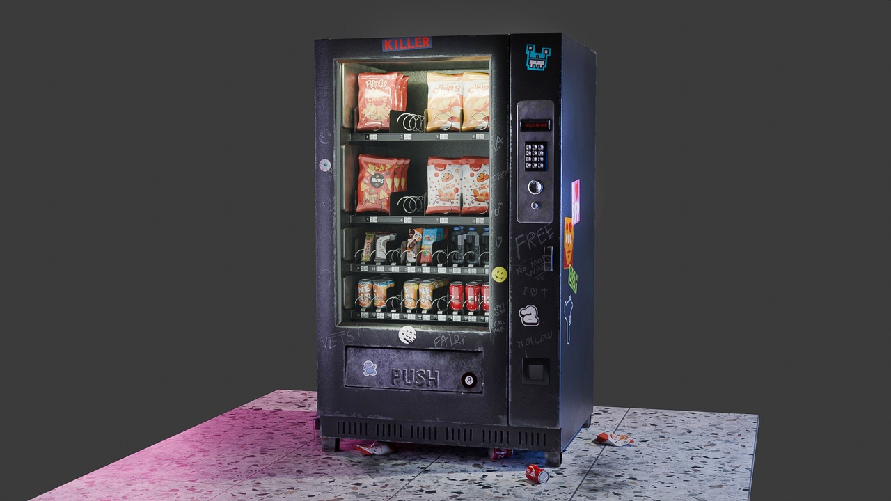 Media 1 for listing Lowpoly vending machine worn out