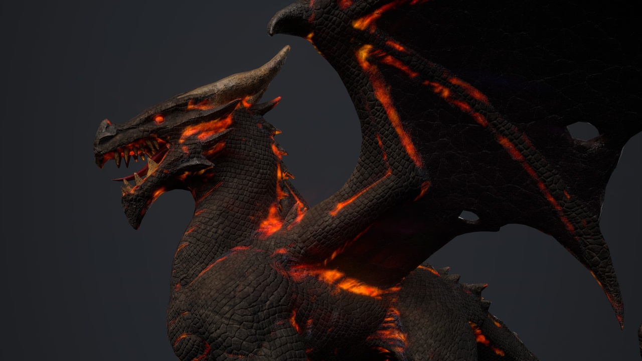 Media 1 for listing Vulkrath – Stylized Lava Dragon
