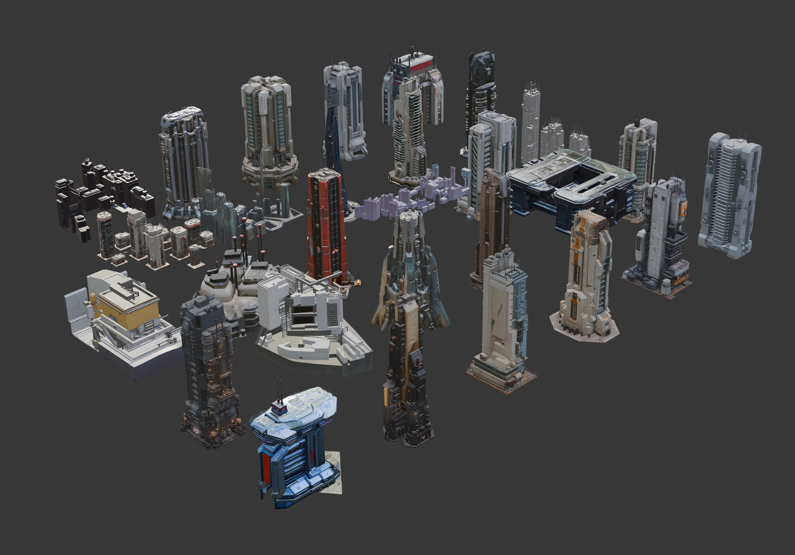 Media 1 for listing scifi architecture set
