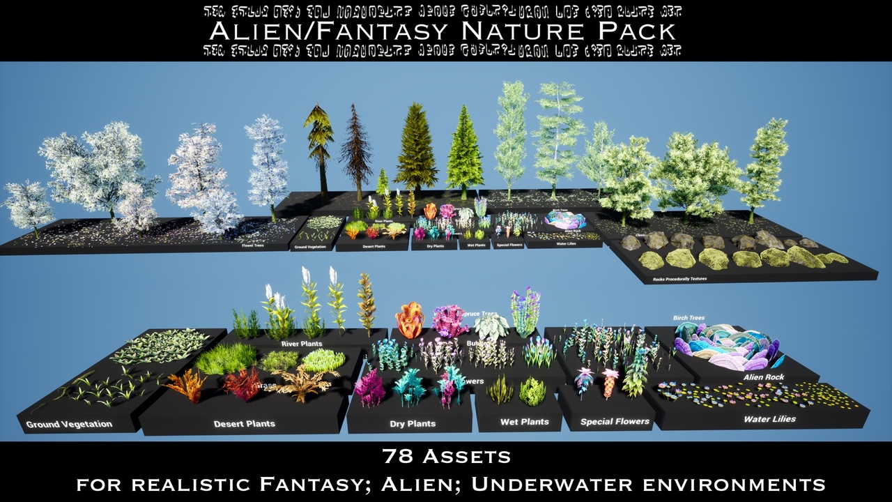 Média 1 pour l'article Alien/Fantasy Nature Pack