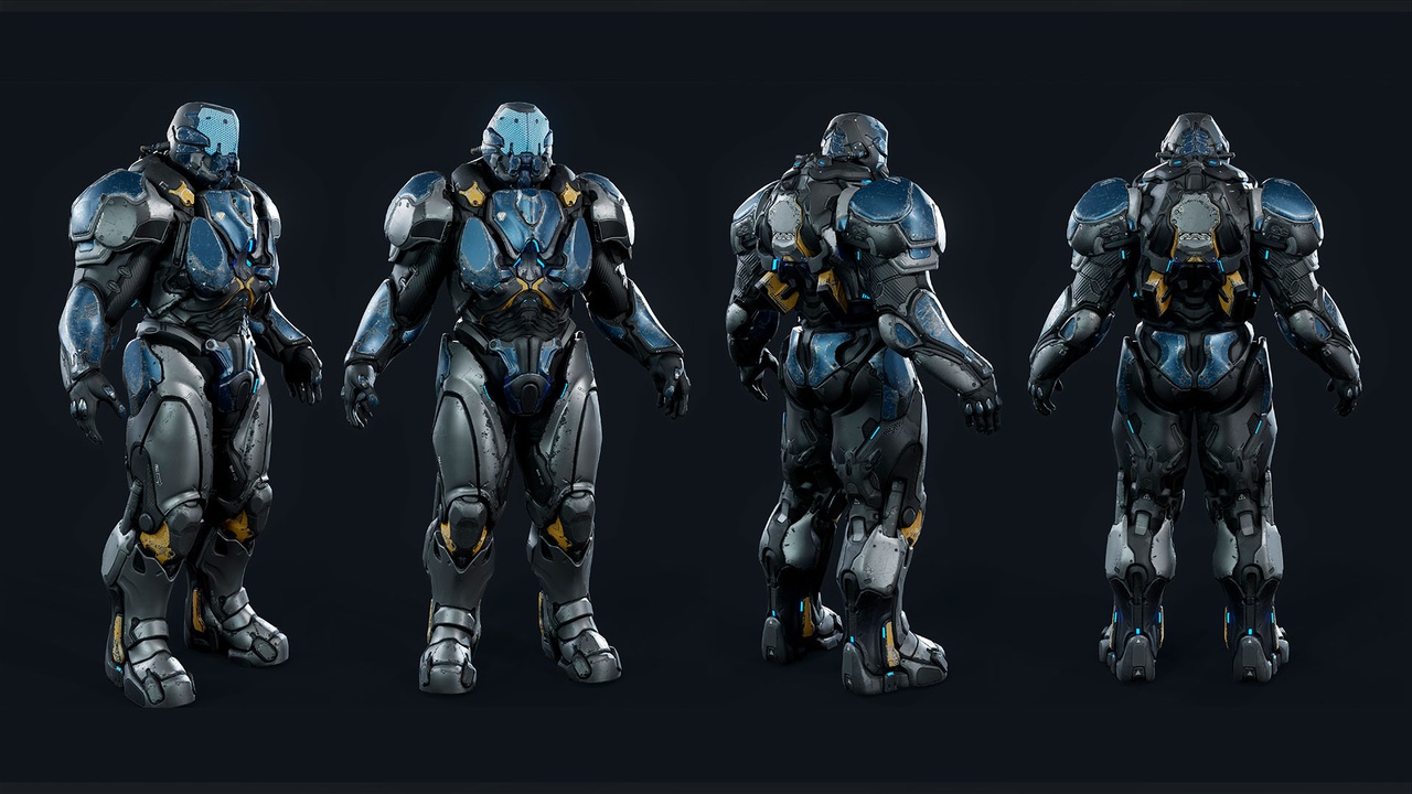 Media 1 for listing Sci-Fi Heavy Armored Soldier Character with PBR materials