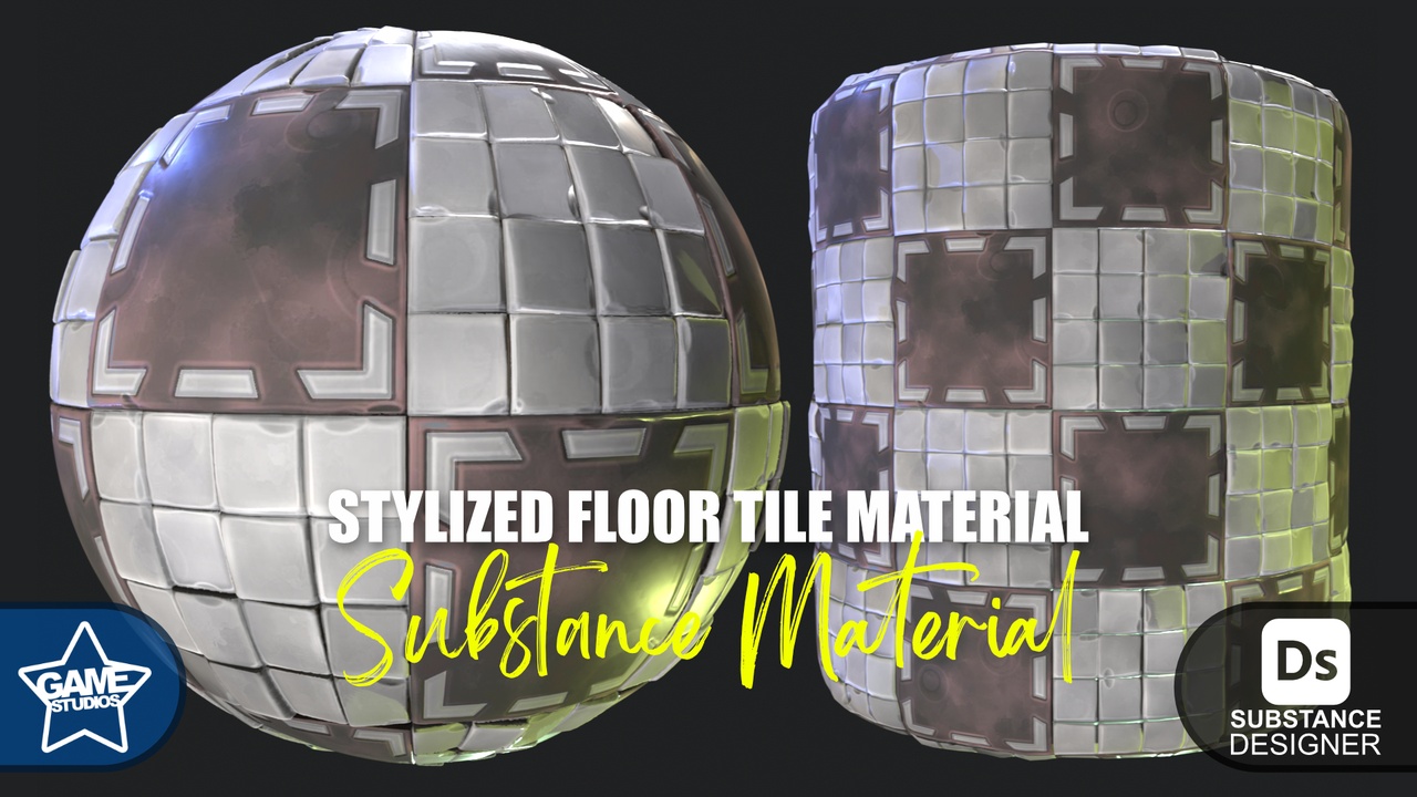 Media 1 for listing Stylized Floor Tiles Material 09