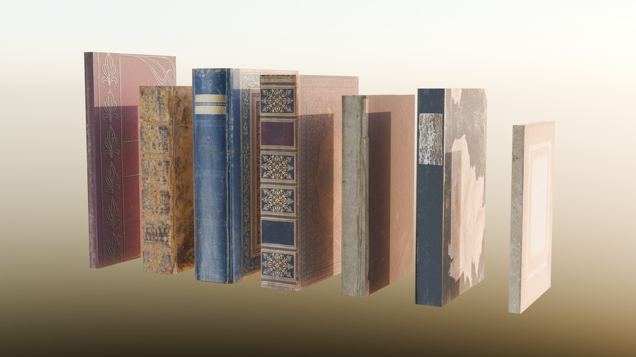 Media 1 for listing Low Poly Realistic Books