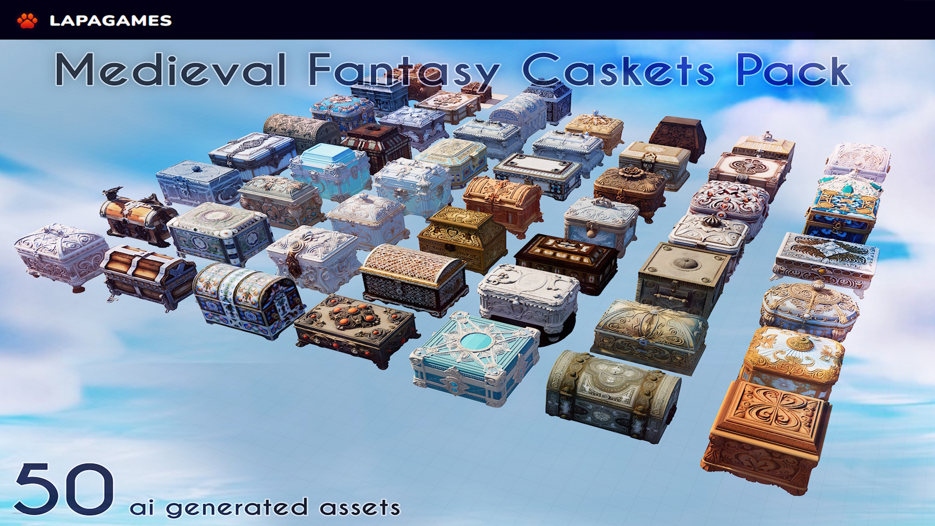 Medieval Fantasy Caskets Pack | Fab
