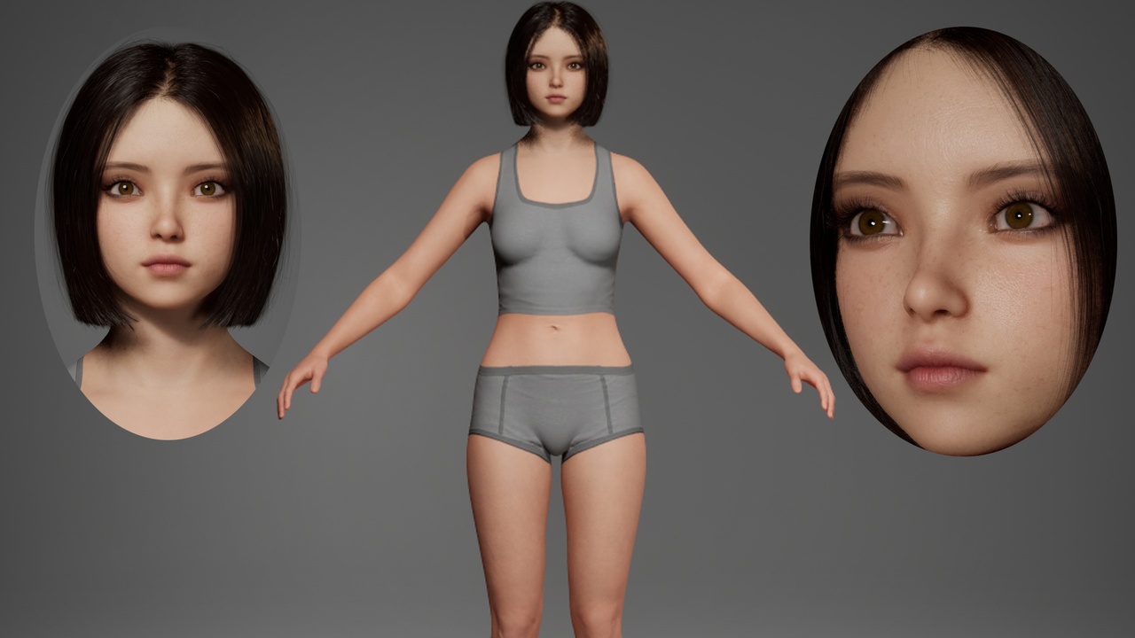 Media 1 for listing Editable MetaHuman Beauty - Rose.With hair, no clothing included.