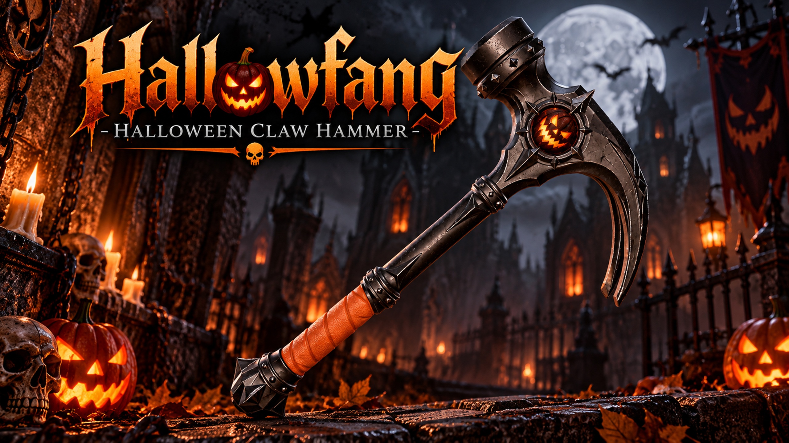 Media 1 for listing Hallowfang – Halloween Claw Hammer
