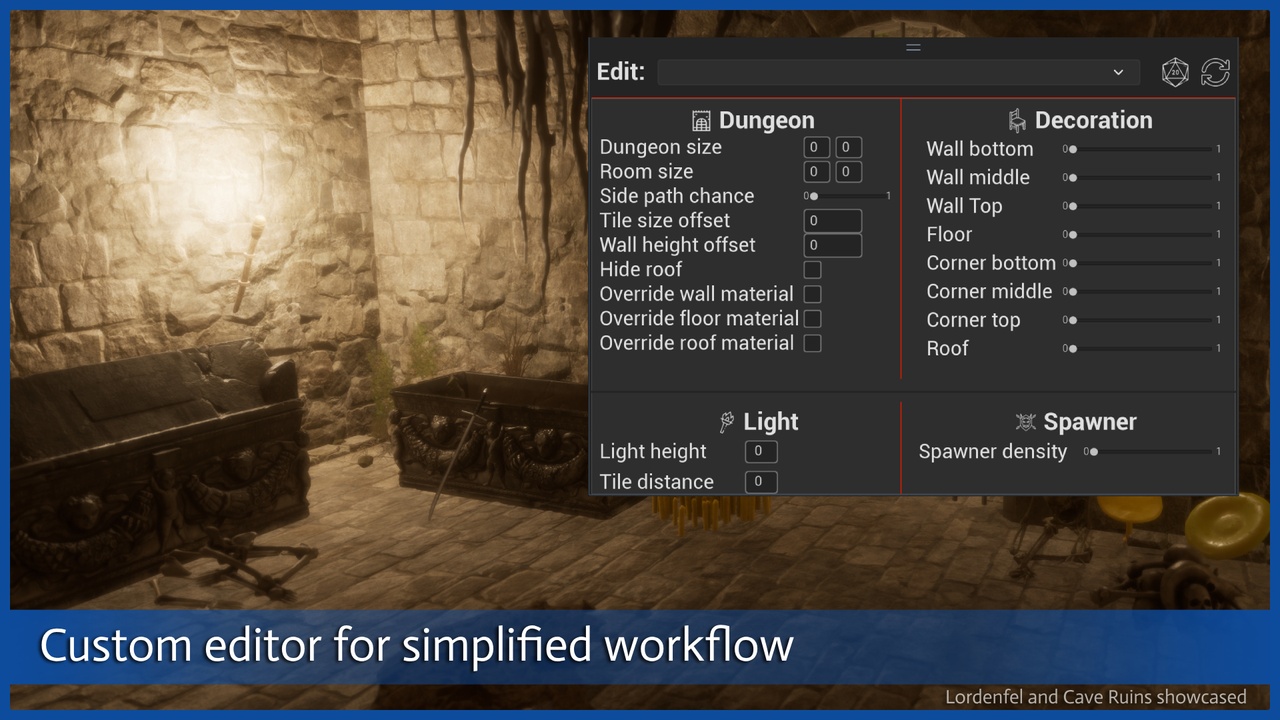 Media 1 for listing Calysto Dungeon Procedural dungeon with PCG