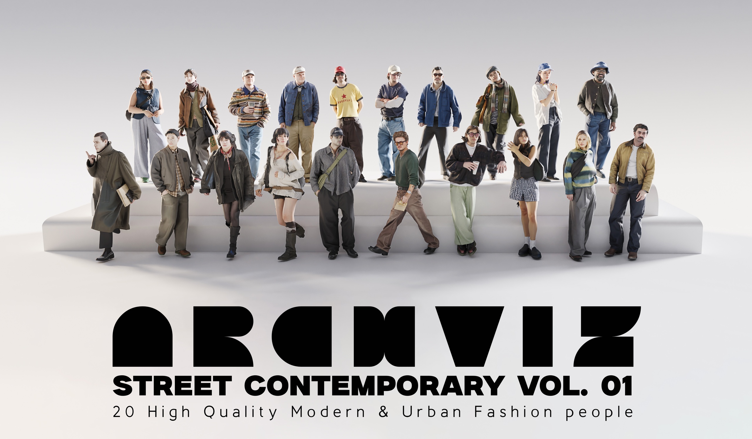 Media 1 for listing ArchViz People — Street Contemporary Vol. 01 | 20 Modern Urban Characters
